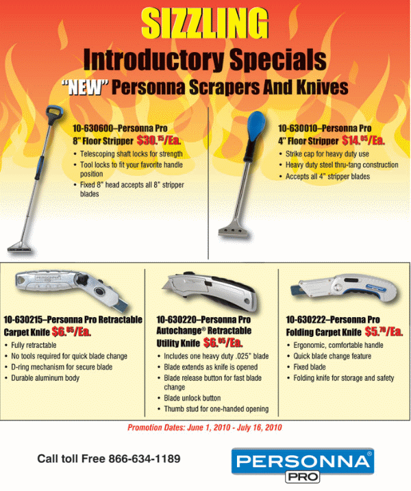 Flooring News Tools 4 Flooring June Promo Featuring Personna